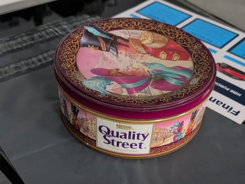 Vintage quality street tin - vintage,