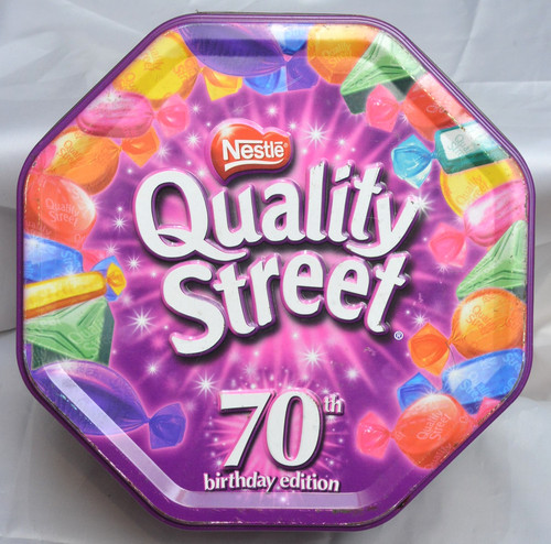 Quality street tin 70th - tin, ~